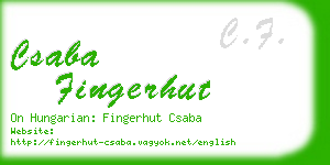 csaba fingerhut business card